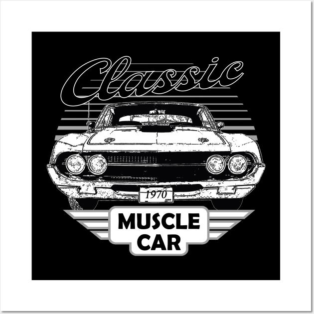 Torino Cobra Classic American Muscle Car 70s Wall Art by Jose Luiz Filho